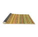 Sideview of Abstract Golden Brown Yellow Modern Rug, abs2308