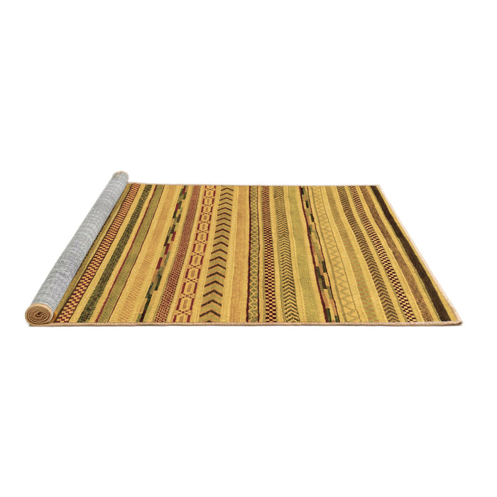 Sideview of Machine Washable Abstract Brown Modern Rug, wshabs2308brn