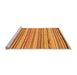 Sideview of Machine Washable Abstract Orange Modern Area Rugs, wshabs2308org