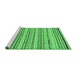 Sideview of Machine Washable Abstract Emerald Green Modern Area Rugs, wshabs2308emgrn