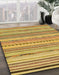 Machine Washable Abstract Gen Brown Yellow Rug in a Family Room, wshabs2308