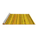 Sideview of Machine Washable Abstract Yellow Modern Rug, wshabs2308yw