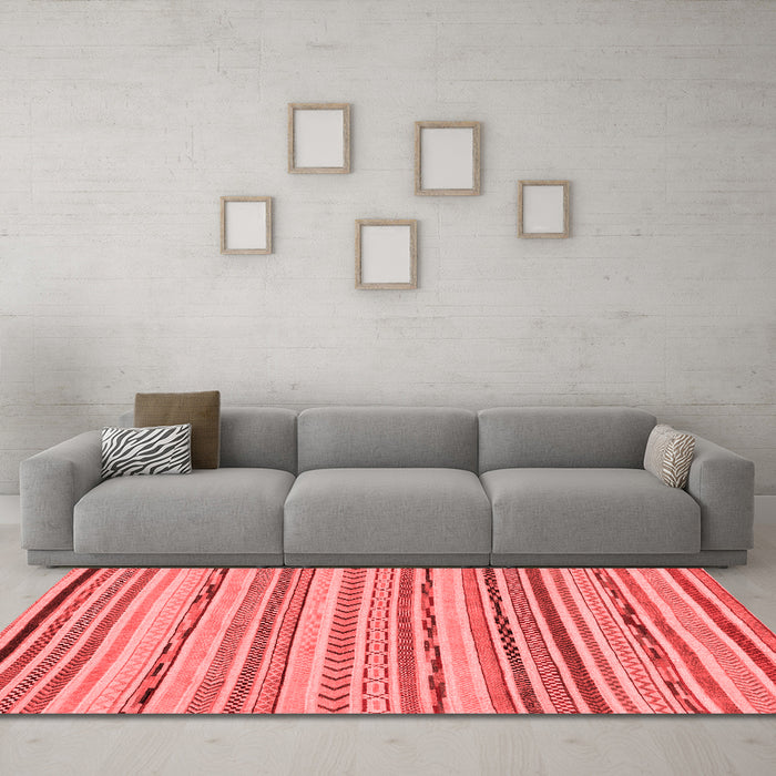 Modern Red Washable Rugs