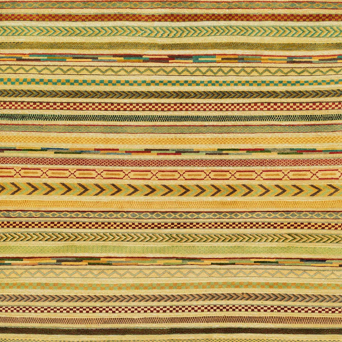 Square Machine Washable Abstract Gen Brown Yellow Rug, wshabs2308