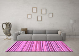 Machine Washable Abstract Purple Modern Area Rugs in a Living Room, wshabs2308pur