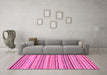 Machine Washable Abstract Pink Modern Rug in a Living Room, wshabs2308pnk