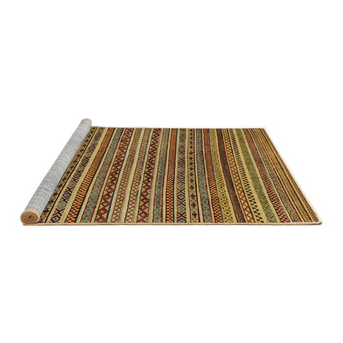 Sideview of Machine Washable Abstract Yellow Rug, wshabs2309