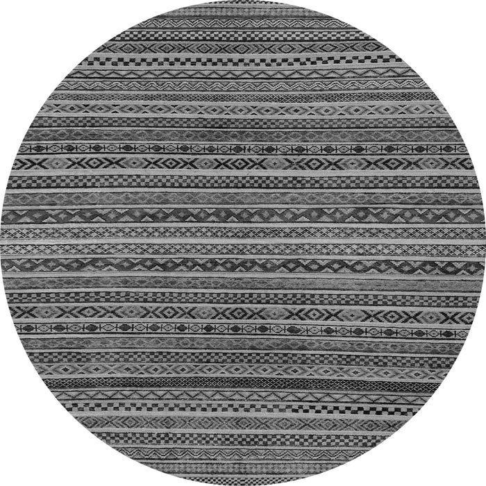Round Abstract Gray Modern Rug, abs2309gry