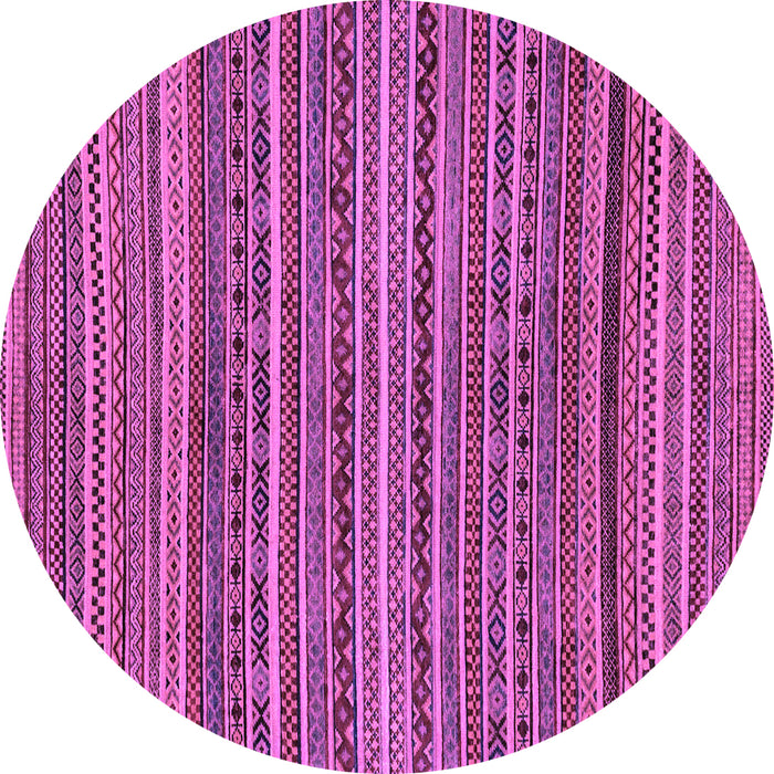 Round Abstract Purple Modern Rug, abs2309pur