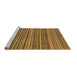 Sideview of Machine Washable Abstract Brown Modern Rug, wshabs2309brn