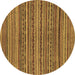 Round Machine Washable Abstract Brown Modern Rug, wshabs2309brn