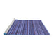 Sideview of Machine Washable Abstract Blue Modern Rug, wshabs2309blu