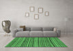 Machine Washable Abstract Emerald Green Modern Area Rugs in a Living Room,, wshabs2309emgrn