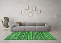 Machine Washable Abstract Emerald Green Modern Rug, wshabs2309emgrn