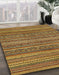 Machine Washable Abstract Yellow Rug in a Family Room, wshabs2309