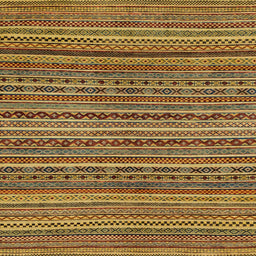 Square Abstract Yellow Modern Rug, abs2309