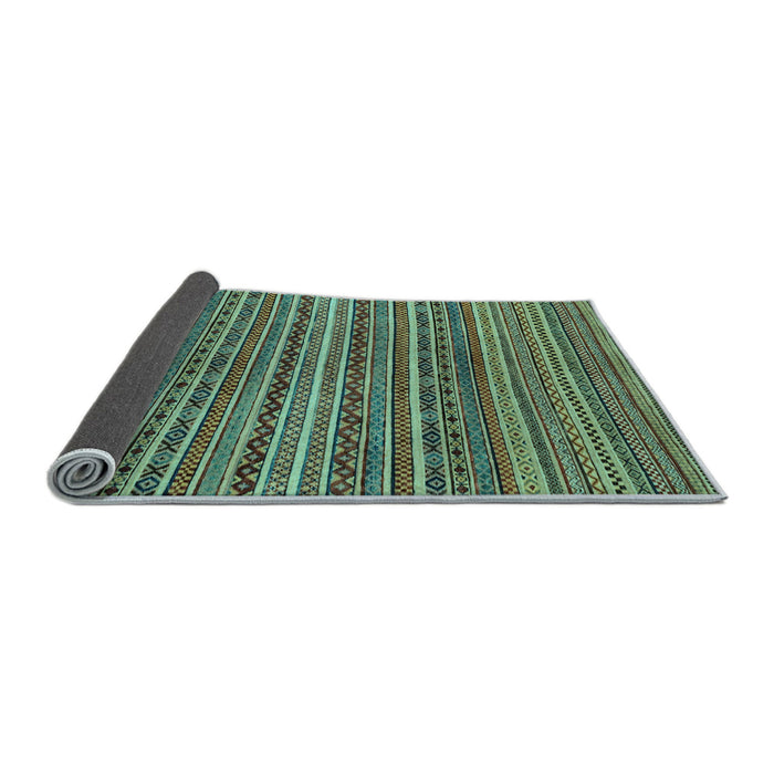 Sideview of Abstract Light Blue Modern Rug, abs2309lblu