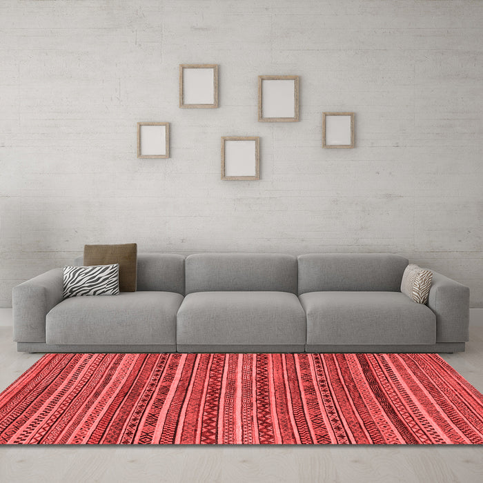 Modern Red Washable Rugs