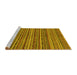 Sideview of Machine Washable Abstract Yellow Modern Rug, wshabs2309yw