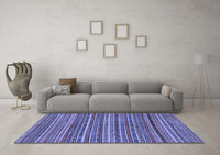 Machine Washable Abstract Blue Modern Rug, wshabs2309blu