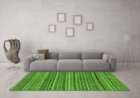 Machine Washable Abstract Green Modern Rug, wshabs2309grn