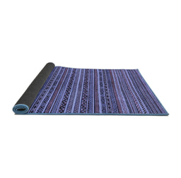 Sideview of Abstract Blue Modern Rug, abs2309blu
