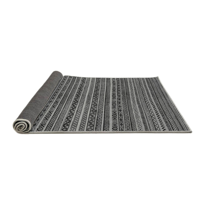 Sideview of Abstract Gray Modern Rug, abs2309gry