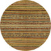 Round Abstract Yellow Modern Rug, abs2309