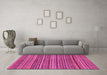 Machine Washable Abstract Pink Modern Rug in a Living Room, wshabs2309pnk