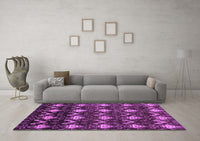 Machine Washable Abstract Purple Modern Rug, wshabs230pur