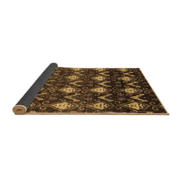 Sideview of Abstract Brown Modern Rug, abs230brn