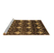 Sideview of Machine Washable Abstract Brown Modern Rug, wshabs230brn