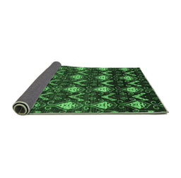 Sideview of Abstract Emerald Green Modern Rug, abs230emgrn
