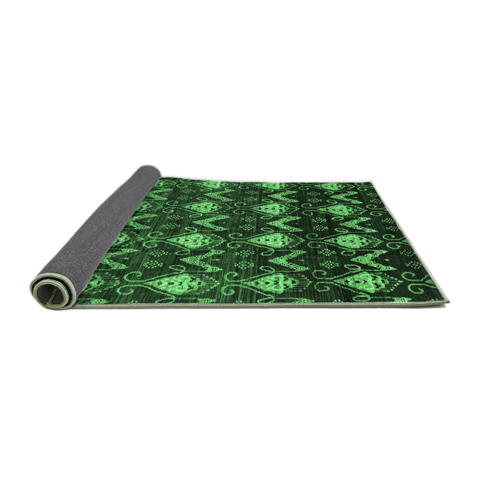 Sideview of Abstract Emerald Green Modern Rug, abs230emgrn