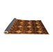 Sideview of Abstract Orange Modern Rug, abs230org