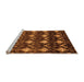 Sideview of Machine Washable Abstract Orange Modern Area Rugs, wshabs230org