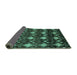 Sideview of Abstract Turquoise Modern Rug, abs230turq