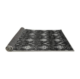 Sideview of Abstract Gray Modern Rug, abs230gry