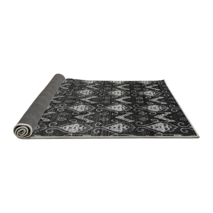 Sideview of Abstract Gray Modern Rug, abs230gry