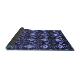 Sideview of Abstract Blue Modern Rug, abs230blu