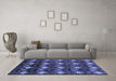 Machine Washable Abstract Blue Modern Rug in a Living Room, wshabs230blu