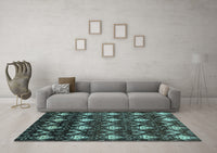 Machine Washable Abstract Light Blue Modern Rug, wshabs230lblu