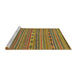 Sideview of Machine Washable Abstract Gold Rug, wshabs2310