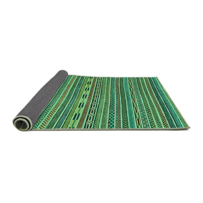 Sideview of Abstract Turquoise Modern Rug, abs2310turq