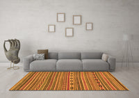 Machine Washable Abstract Orange Modern Rug, wshabs2310org