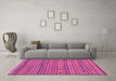 Machine Washable Abstract Pink Modern Rug in a Living Room, wshabs2310pnk