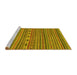 Sideview of Machine Washable Abstract Yellow Modern Rug, wshabs2310yw