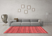 Machine Washable Abstract Red Modern Rug, wshabs2310red