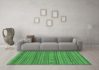 Machine Washable Abstract Emerald Green Modern Rug, wshabs2310emgrn