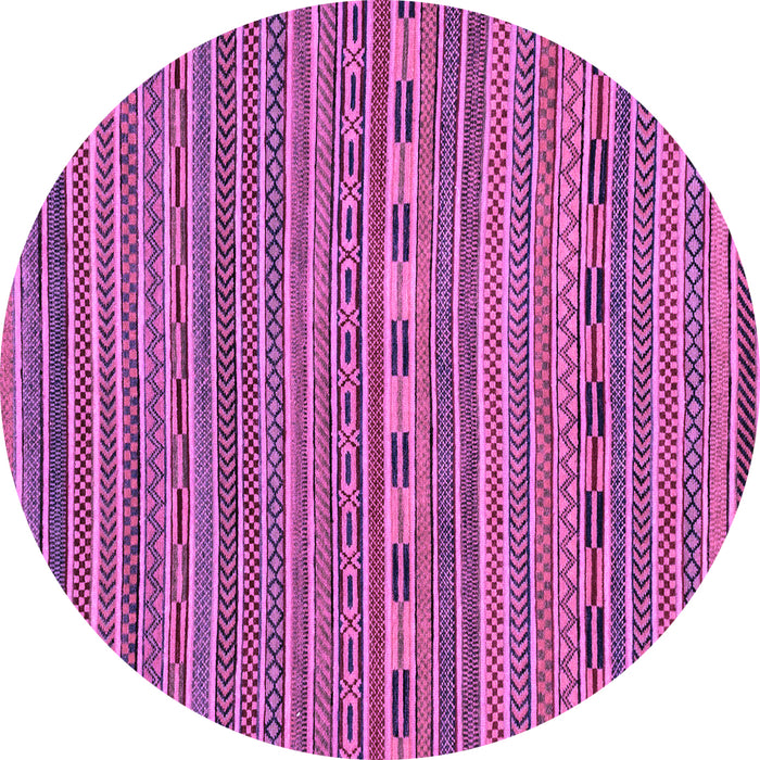 Round Abstract Purple Modern Rug, abs2310pur